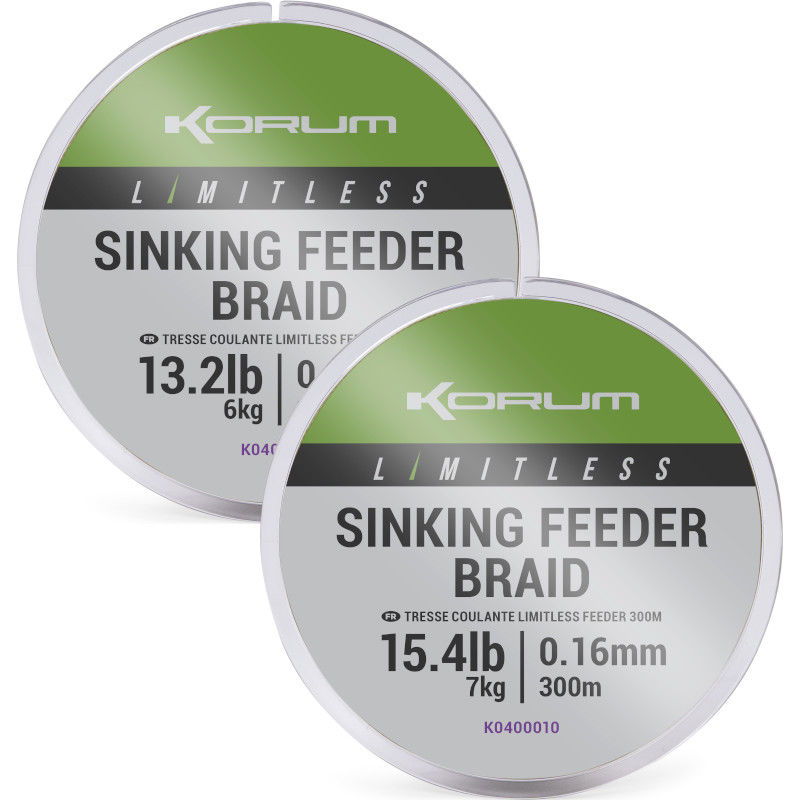 Korum Limitless Sinking Feeder Braid 300m